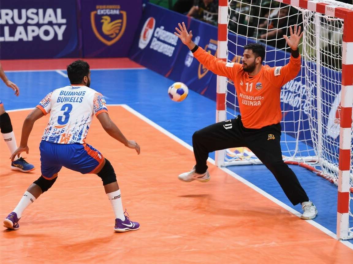 Handball Premier League India players in action during a match